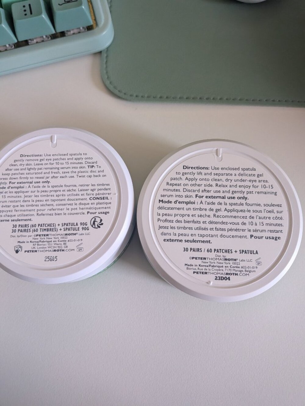 PTR Peter Thomas Roth Cucumber De-Tox Hydra-Gel Eye Patches NIB - Picture 2 of 6